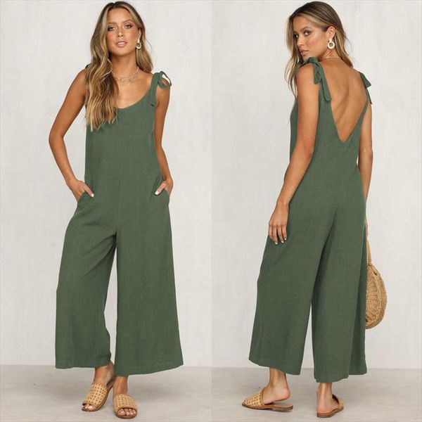 rompers 2021 summer new women casual loose linen cotton jumpsuit sleeveless backless playsuit trousers overalls drop shipping, Black;white
rompers 2021 summer new women casual loose linen cotton jumpsuit sleeveless backless playsuit trousers overalls drop shipping, Black;white