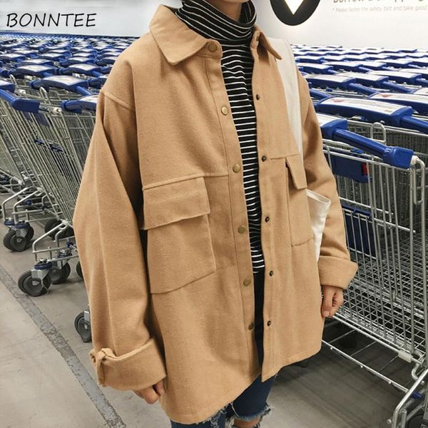 jackets women single breasted pockets leisure daily loose harajuku solid simple all-match korean style jacket womens soft trendy1, Black;brown
jackets women single breasted pockets leisure daily loose harajuku solid simple all-match korean style jacket womens soft trendy1, Black;brown