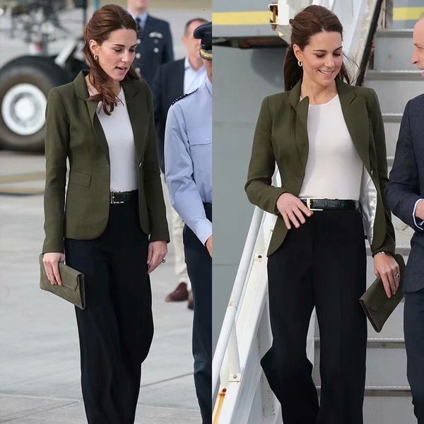 runway kate middleton thin green army casual pocket cleavage in v blazer designer new female fashion wn8d, White;black
runway kate middleton thin green army casual pocket cleavage in v blazer designer new female fashion wn8d, White;black