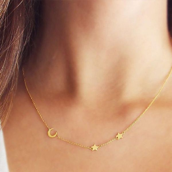 2020 simple new fashion zircon 925 sterling sweet cute moon and stars chain necklaces & pendants for women fine jewelry, Silver
2020 simple new fashion zircon 925 sterling sweet cute moon and stars chain necklaces & pendants for women fine jewelry, Silver
