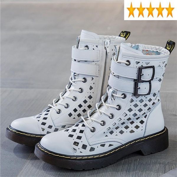 hollow out sandals ankle women buckles lace up high casual moto biker leather boots summer vintage breathable shoes, Black
hollow out sandals ankle women buckles lace up high casual moto biker leather boots summer vintage breathable shoes, Black