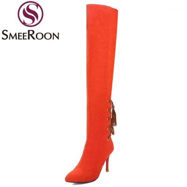 smeeroon over the knee boots mature pointed toe thin high heels boots grind arenaceous lace up elegant winter woman shoes1, Black
smeeroon over the knee boots mature pointed toe thin high heels boots grind arenaceous lace up elegant winter woman shoes1, Black