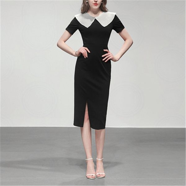 k0jtx slimming summer long skirt elegant hip-wrapped slim-fit short sleeve black mid-length dress women's 2019 new dress clothes worv3, Black;gray
k0jtx slimming summer long skirt elegant hip-wrapped slim-fit short sleeve black mid-length dress women's 2019 new dress clothes worv3, Black;gray