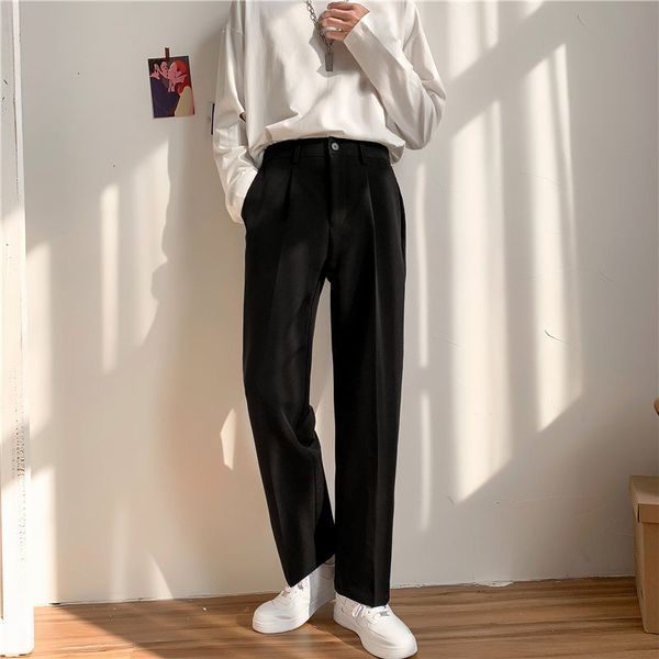 male 2021 new trousers spring pendulous straight leg suit pants young men's clothes l43q, Black
male 2021 new trousers spring pendulous straight leg suit pants young men's clothes l43q, Black