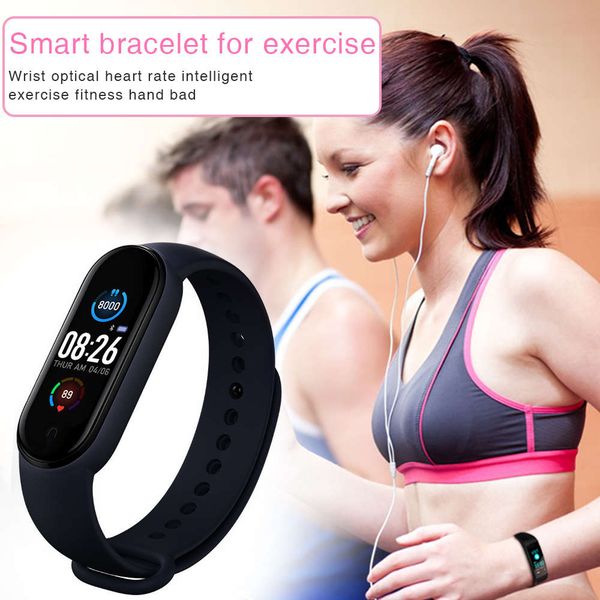 smart wristband, color screen, heart rate monitor, physical activity tracker, m5 blood prsure and music
smart wristband, color screen, heart rate monitor, physical activity tracker, m5 blood prsure and music