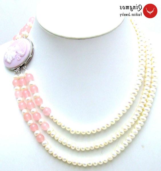 qingmos природные 6-7мм плоский круглый белый жемчуг neckalce для женщин с розовым jades 3 пряди pearl чокеры ожерелье ювелирных изделий 17, Golden;silver
qingmos природные 6-7мм плоский круглый белый жемчуг neckalce для женщин с розовым jades 3 пряди pearl чокеры ожерелье ювелирных изделий 17, Golden;silver