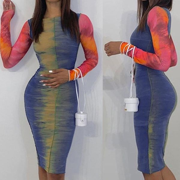 women long sleeve o-neck multicolored tie-dye patchwork bodycon midi dress e56b, Black;gray
women long sleeve o-neck multicolored tie-dye patchwork bodycon midi dress e56b, Black;gray