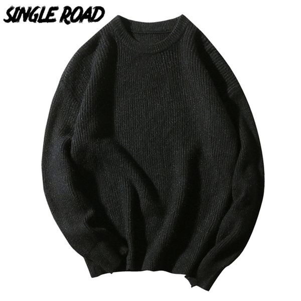 singleroad oversized mens knitted sweater men winter solid pullover sweaters hip hop harajuku korean black sweater men 201201, White;black
singleroad oversized mens knitted sweater men winter solid pullover sweaters hip hop harajuku korean black sweater men 201201, White;black