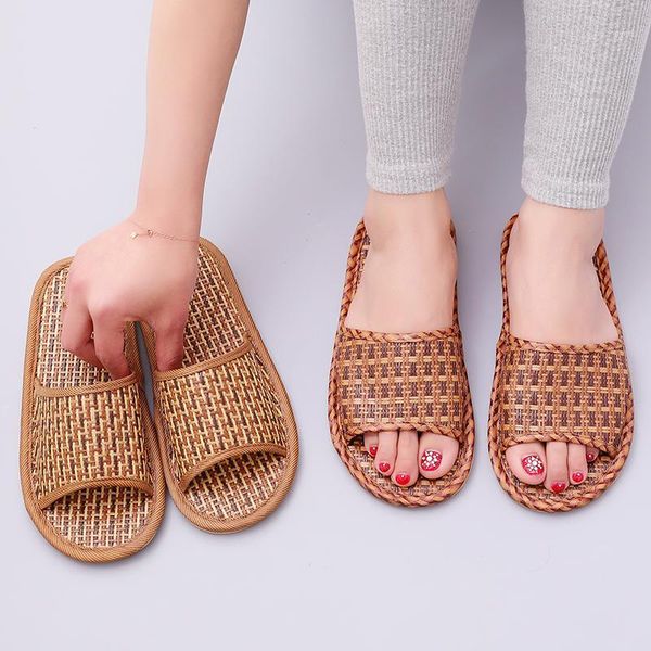 four seasons rattan slippers non-slip bamboo woven couple models home interior wooden floor female shoes women1, Black
four seasons rattan slippers non-slip bamboo woven couple models home interior wooden floor female shoes women1, Black