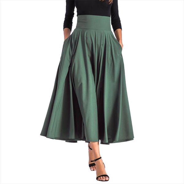elegant women long skirt fashion solid maxi high waist women skirt a line spring summer casual pleated ladies new cdr1405, Black
elegant women long skirt fashion solid maxi high waist women skirt a line spring summer casual pleated ladies new cdr1405, Black