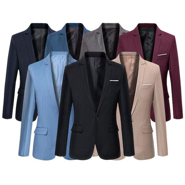 men's jackets fashion casual slim fit formal one button suit blazer coat jacket, Black;brown
men's jackets fashion casual slim fit formal one button suit blazer coat jacket, Black;brown