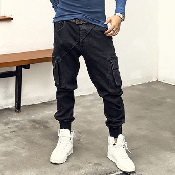 2021 the new design corte assimtrico bolso thread closing p lavagem roupas trabalho denim preto perna calas de fechamento k1026 il2g, Blue
2021 the new design corte assimtrico bolso thread closing p lavagem roupas trabalho denim preto perna calas de fechamento k1026 il2g, Blue