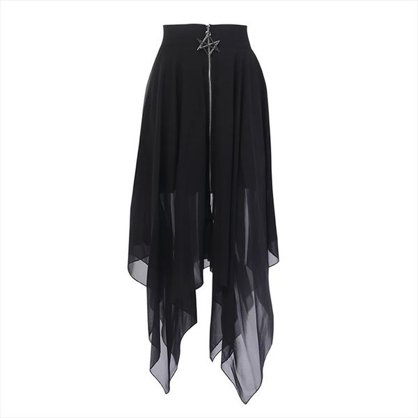 summer mesh irregular women skirts pentagram zipper black punk skirts gothic darkness lady skirt casual loose streetwear
summer mesh irregular women skirts pentagram zipper black punk skirts gothic darkness lady skirt casual loose streetwear