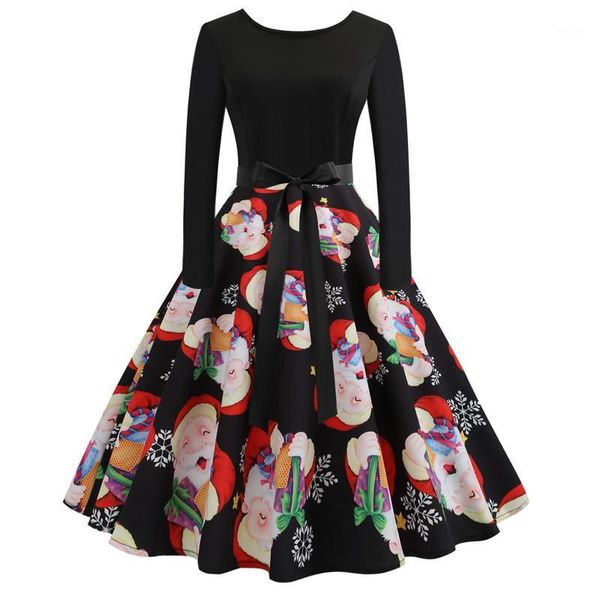 winter christmas dresses women robe swing pinup elegant party dress long sleeve casual plus size print black costume1, Black;red
winter christmas dresses women robe swing pinup elegant party dress long sleeve casual plus size print black costume1, Black;red