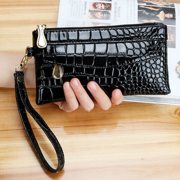 patent leather women's wallets fallow long ladies double zipper wallet clutch bag design red purse crocodile purses c0125, Red;black
patent leather women's wallets fallow long ladies double zipper wallet clutch bag design red purse crocodile purses c0125, Red;black