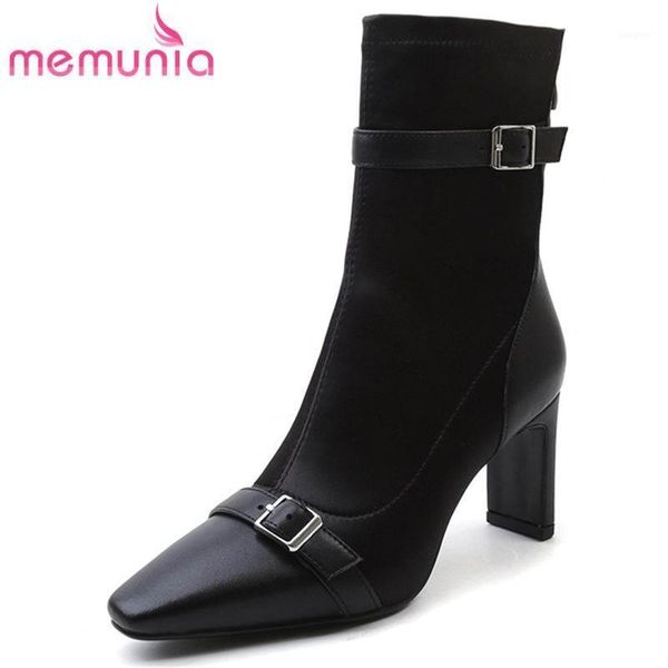 boots memunia 2021 fashion genuine leather ankle women square high heel toe zip buckle casual shoes size 34-421, Black
boots memunia 2021 fashion genuine leather ankle women square high heel toe zip buckle casual shoes size 34-421, Black