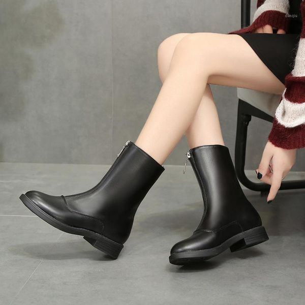 boots fashion leather mid calf women shoes woman solid platform low heels female zipper plus size winter1, Black
boots fashion leather mid calf women shoes woman solid platform low heels female zipper plus size winter1, Black