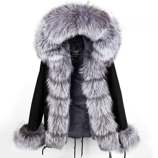 2021 New Female Coat Fox Big Skin Collar Keep Warm Winter Removable Lining Parker Clothes SOOJ, Black
2021 New Female Coat Fox Big Skin Collar Keep Warm Winter Removable Lining Parker Clothes SOOJ, Black