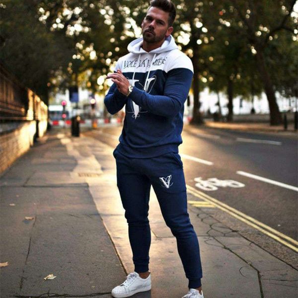 running contrast autumn suit men's color fitness hooded letter long sleeve jacket, Gray
running contrast autumn suit men's color fitness hooded letter long sleeve jacket, Gray
