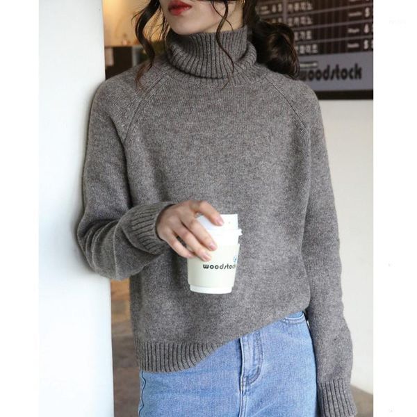 high end autumn and winter new high collar cashmere sweater for women's thickened loose sweater1, White;black
high end autumn and winter new high collar cashmere sweater for women's thickened loose sweater1, White;black