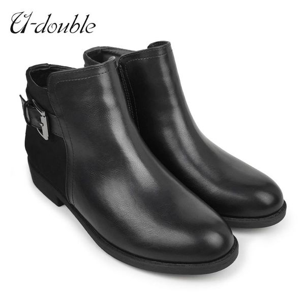 boots u-double women zipper low heel shoes short heels round toe autumn winter ankle casual, Black
boots u-double women zipper low heel shoes short heels round toe autumn winter ankle casual, Black