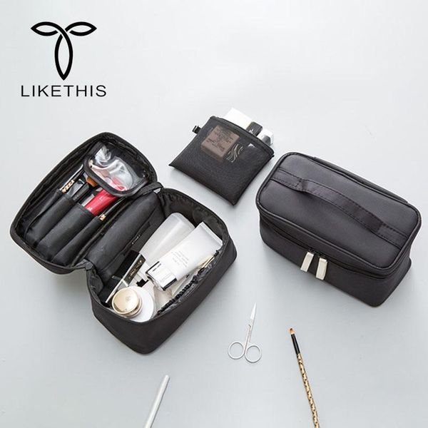 fashion portable women cosmetic case waterproof nylon black makeup brush box large capacity travel wash pouch lady toiletry bag
fashion portable women cosmetic case waterproof nylon black makeup brush box large capacity travel wash pouch lady toiletry bag