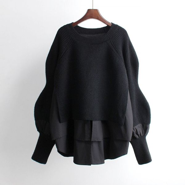 2021 new autumn winter european women lazy style sweater series loose large size thick coat g4gg, White;black
2021 new autumn winter european women lazy style sweater series loose large size thick coat g4gg, White;black