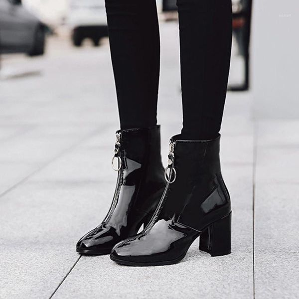 dropshipping front zipper punk motorcycle boots women vintage square toe high heel women boots warm winter shoes1, Black
dropshipping front zipper punk motorcycle boots women vintage square toe high heel women boots warm winter shoes1, Black