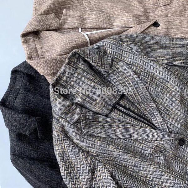 woman herringbone wool blazer lapel collar one button long sleeves fashion autumn winter blazers suit 2020, White;black
woman herringbone wool blazer lapel collar one button long sleeves fashion autumn winter blazers suit 2020, White;black