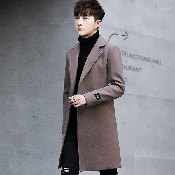 trench coat men's mid-length youth korean-style autumn & winter slim fit trend woolen jacket men england woolen overcoat men's1, Black
trench coat men's mid-length youth korean-style autumn & winter slim fit trend woolen jacket men england woolen overcoat men's1, Black