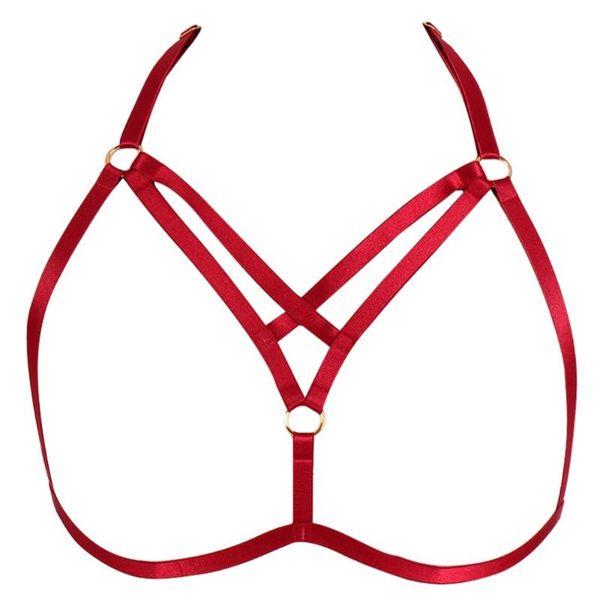 women harness bra body bondage breast belt lingerie metal punk gothic elastic adjust garter belts set plus size dance rave, Black;white
women harness bra body bondage breast belt lingerie metal punk gothic elastic adjust garter belts set plus size dance rave, Black;white