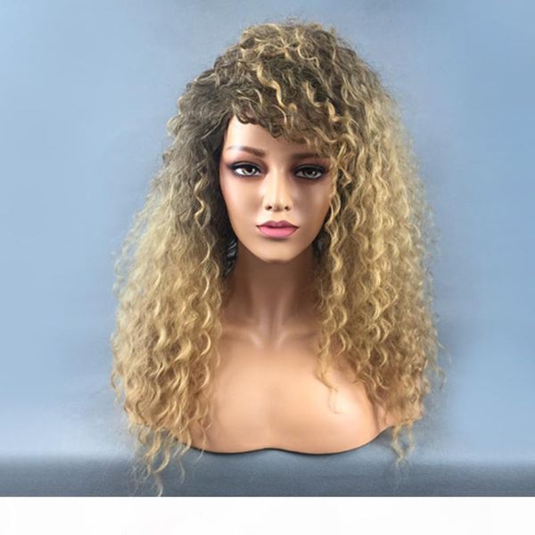 new arrival synthetic afro short curly wigs loose curls wig with bangs for women high temperature fiber blonde hair machine made 22 inches, Black
new arrival synthetic afro short curly wigs loose curls wig with bangs for women high temperature fiber blonde hair machine made 22 inches, Black