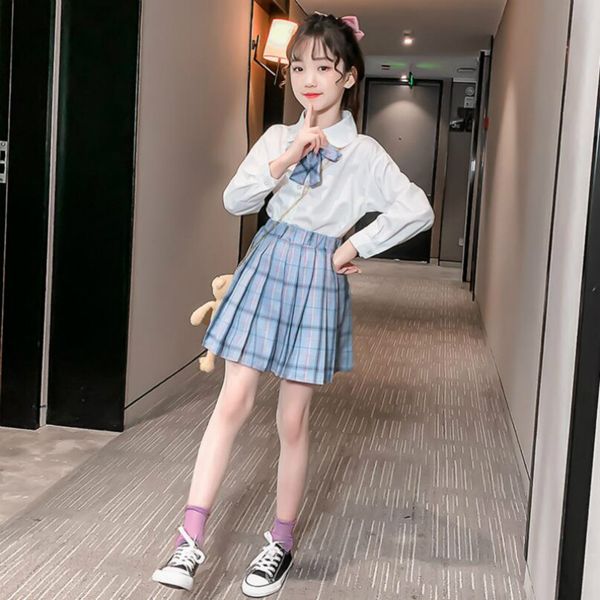 new girls autumn outfits white shirt & plaid pleated skirt 2pcs sets college style child clothing spring teen kids girl clothes suit
new girls autumn outfits white shirt & plaid pleated skirt 2pcs sets college style child clothing spring teen kids girl clothes suit