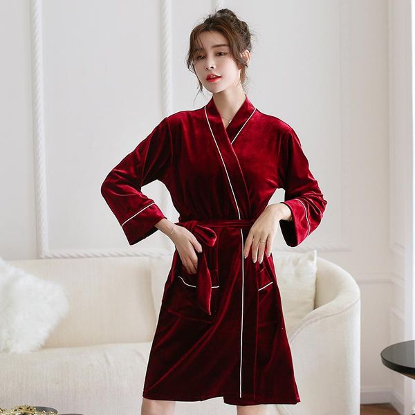 women's sleepwear burgundy womens velour kimono sleep robe v-neck pajamas spring lady home wear nightgown bath gown sleepshirts -xl, Black;red
women's sleepwear burgundy womens velour kimono sleep robe v-neck pajamas spring lady home wear nightgown bath gown sleepshirts -xl, Black;red