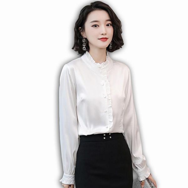foxmertor vintage classic elegant silk comfortable women blouse autumn long sleeve solid white shirts female ladies
foxmertor vintage classic elegant silk comfortable women blouse autumn long sleeve solid white shirts female ladies
