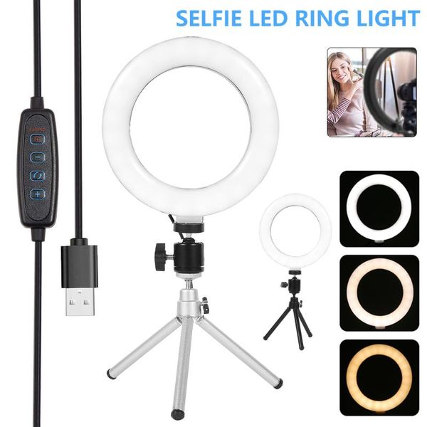 6inch mini led desktop video ring light селфи лампа с треногой usb plug для youtube live photo фото студия
6inch mini led desktop video ring light селфи лампа с треногой usb plug для youtube live photo фото студия
