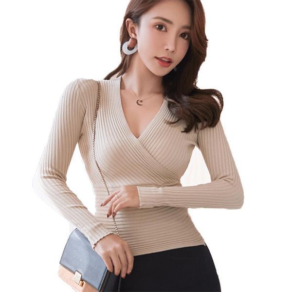 2021 spring deep v neck sweater women pullover female elastic long sleeve knitted sweaterpullover jumpers ladies 15 colors, White;black
2021 spring deep v neck sweater women pullover female elastic long sleeve knitted sweaterpullover jumpers ladies 15 colors, White;black
