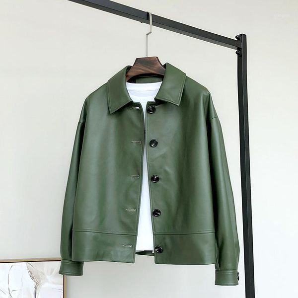 women's genuine leather jacket 2020 korean spring autumn sheepskin coat short casual real leather jackets cuero genuino 921 kj1, Black
women's genuine leather jacket 2020 korean spring autumn sheepskin coat short casual real leather jackets cuero genuino 921 kj1, Black