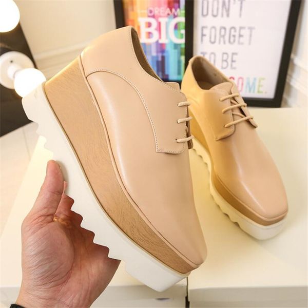 2020 fashion white flat platform women casual shoes thick sole lace up high heel wedge shoes woman low solid square toe shoes, Black
2020 fashion white flat platform women casual shoes thick sole lace up high heel wedge shoes woman low solid square toe shoes, Black