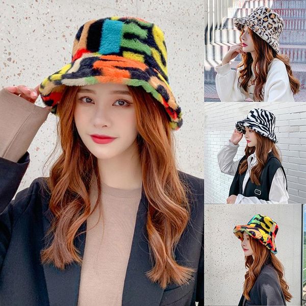 new outdoor multicolor rainbow faux fur letter pattern bucket hats women winter soft warm gorros mujer, Blue;gray
new outdoor multicolor rainbow faux fur letter pattern bucket hats women winter soft warm gorros mujer, Blue;gray