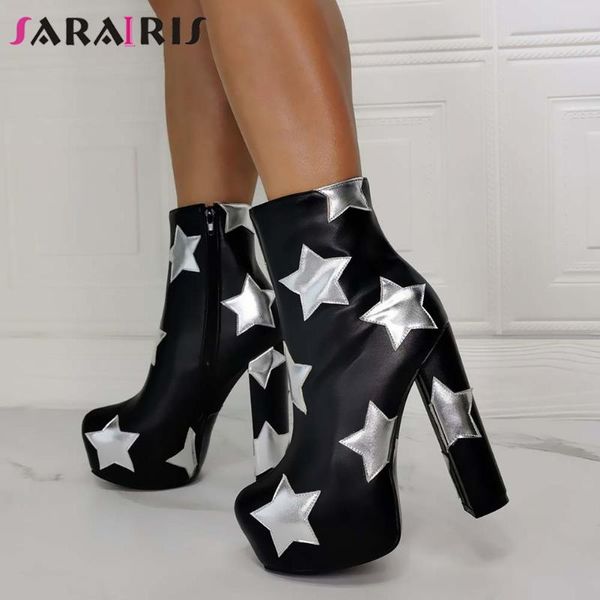 sarairis new design chic cool big size 43 platform stars extreme high heels party ankle booties women shoes boots female, Black
sarairis new design chic cool big size 43 platform stars extreme high heels party ankle booties women shoes boots female, Black