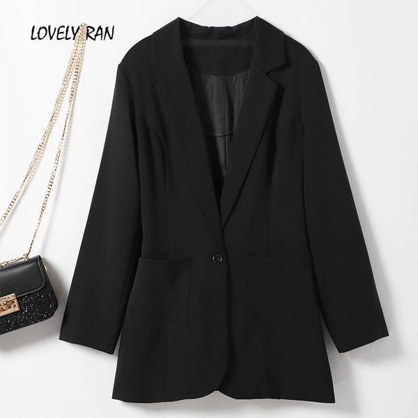 women's suits & blazers jackets black blazer 2021 autumn formal notched single breasted long sleeve button female office lady, White;black
women's suits & blazers jackets black blazer 2021 autumn formal notched single breasted long sleeve button female office lady, White;black