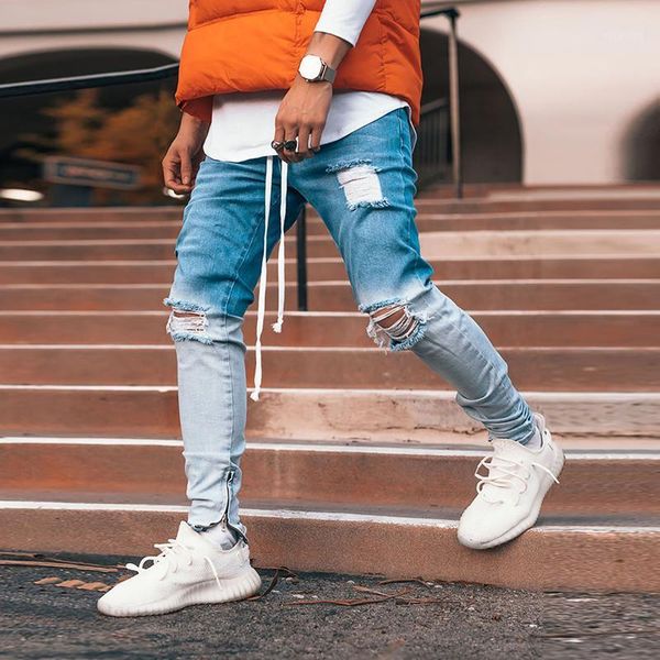 jeans men new spring autumn fashion casual eurocode men's blue hole trouser legs zipper slim hip hop men's jeans1
jeans men new spring autumn fashion casual eurocode men's blue hole trouser legs zipper slim hip hop men's jeans1