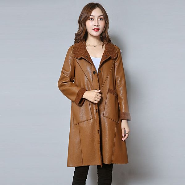 faux coat women cashmere pu leather jacket loose spring autumn fashion plus size mom coats feminina outerwear, Black
faux coat women cashmere pu leather jacket loose spring autumn fashion plus size mom coats feminina outerwear, Black