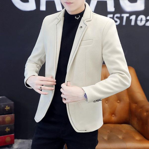 2021 men's autumn and winter woolen suit youth trend slim handsome solid color casual blazer1, White;black
2021 men's autumn and winter woolen suit youth trend slim handsome solid color casual blazer1, White;black
