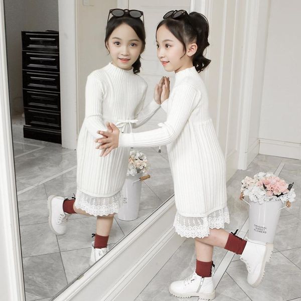 girl's dresses 2021 spring autumn kids girls sweater dress children lace stitching knitted teen long sleeve o-neck, Red;yellow
girl's dresses 2021 spring autumn kids girls sweater dress children lace stitching knitted teen long sleeve o-neck, Red;yellow