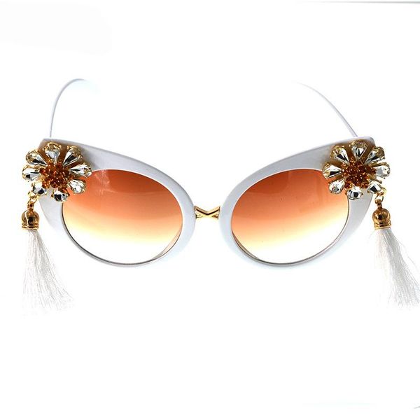 sunglasses fashion baroque cat eye women tassel rhinestone decoration sun glasses large frame female sunglass, White;black
sunglasses fashion baroque cat eye women tassel rhinestone decoration sun glasses large frame female sunglass, White;black