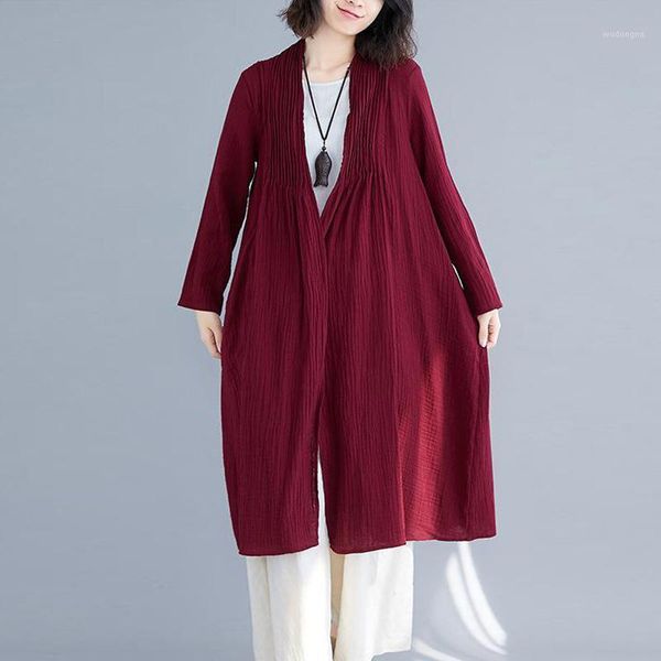 johnature new simple fashion solid color all-match long sleeve cardigan windwear 2020 autumn loose comfortable women long coats1, Tan;black
johnature new simple fashion solid color all-match long sleeve cardigan windwear 2020 autumn loose comfortable women long coats1, Tan;black
