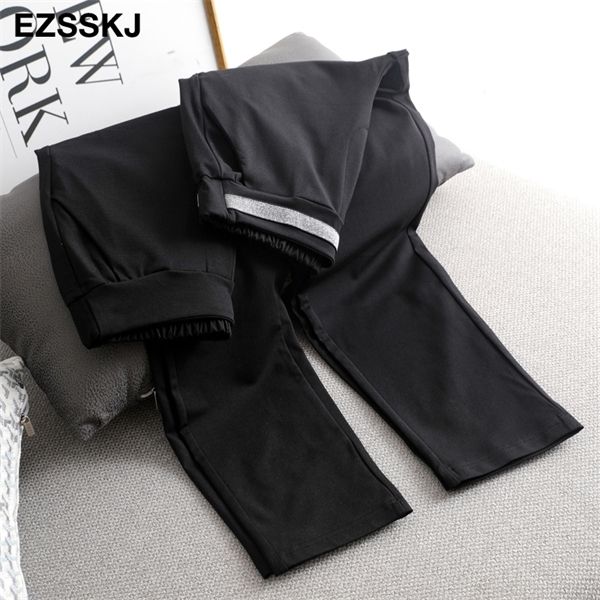 good quality 2020 autumn spring harem basic long women female high waist stripe pencil slim black cotton pants 1017, Black;white
good quality 2020 autumn spring harem basic long women female high waist stripe pencil slim black cotton pants 1017, Black;white