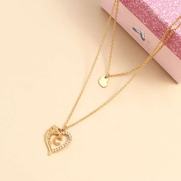 diamond women's love necklace selling full of diamond fashion personality geometric water wave chain gold necklace, Silver
diamond women's love necklace selling full of diamond fashion personality geometric water wave chain gold necklace, Silver